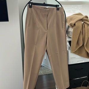 Zara Tan Pleated Trousers